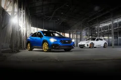 스바루 WRX GD25와 BRZ ZC15가 나란히 선 모습