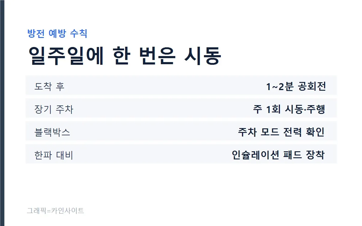 방전 예방 수칙